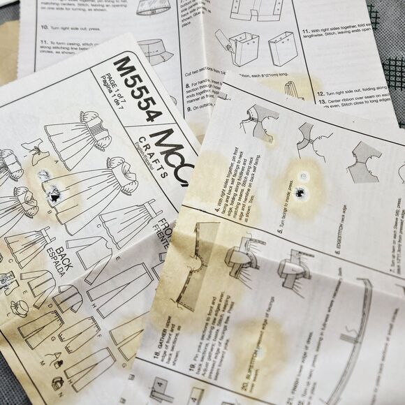 McCall's M5554 Pattern 18 Inch American Girl Doll Clothes Evening Gown Dress Hat - Picture 3 of 7